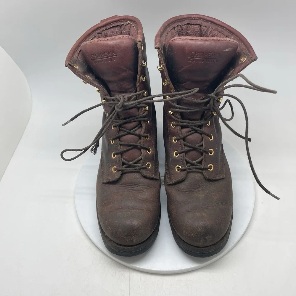 Chippewa Boots Mens 8 M SportIlity Insulated Loggers 73026 Oxblood Work Shoes